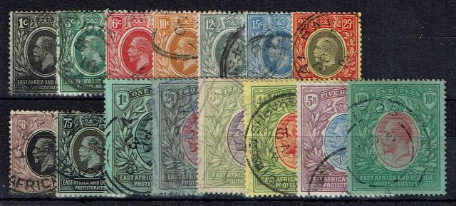 Image of KUT-East Africa & Uganda Protectorates SG 44/58 FU British Commonwealth Stamp